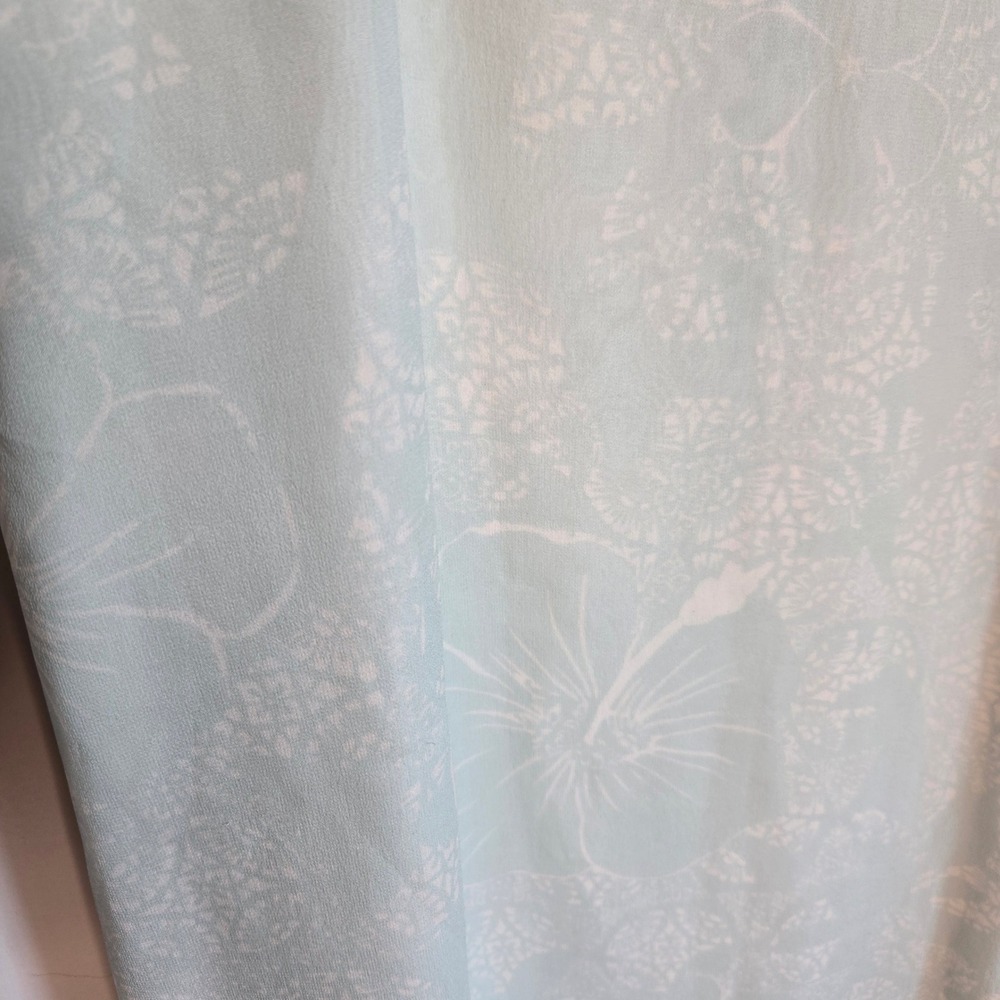 Tommy Bahama VTG y2k Silk Maxi Dress Blue Floral Tropical Slip Dress V-Neck Sz 4 - Picture 3 of 12
